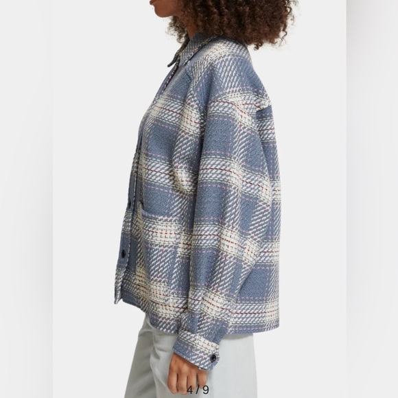 NWT - Scotch & Soda Women’s Lightweight Checked Woven Jacket - Size M - Picture 4 of 16